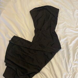 Black Strapless Silk Formal Dress